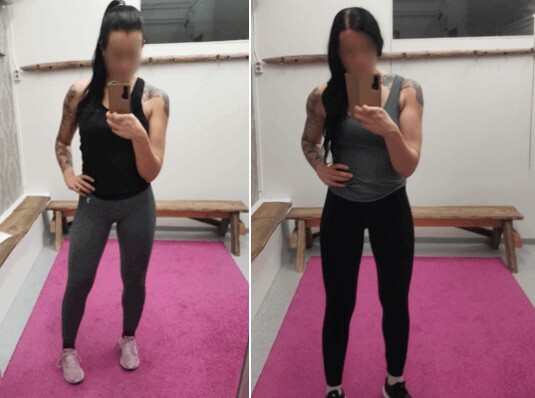 Personal trainer Kuopio ja etävalmennus. Ennen ja jälkeen kuvat. Lihasmassaa ja voimaa.
