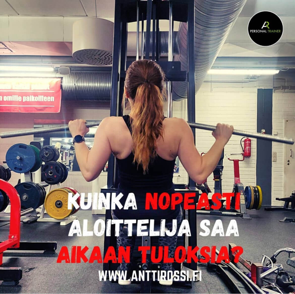 Aloittelijan tulokset kuntosalilla
