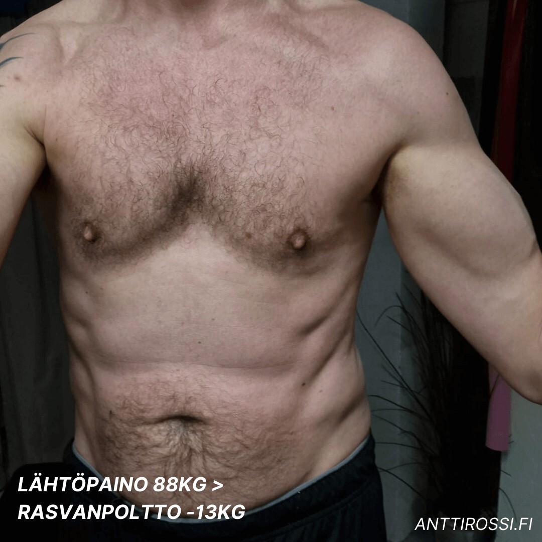 Asiakastarina: Timo 13kg painonpudotus. Personal trainer Kuopio, Antti Rossi, etävalmennus