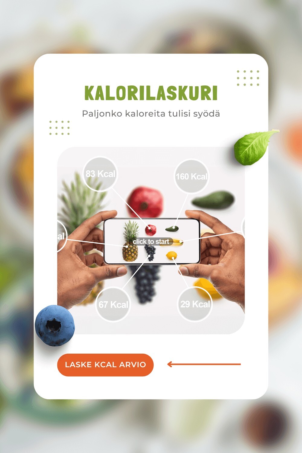 Kalorilaskuri: Ilmainen kalorilaskuri arvioi kulutuksen ja paljonko kaloreita sinun tulisi syödä