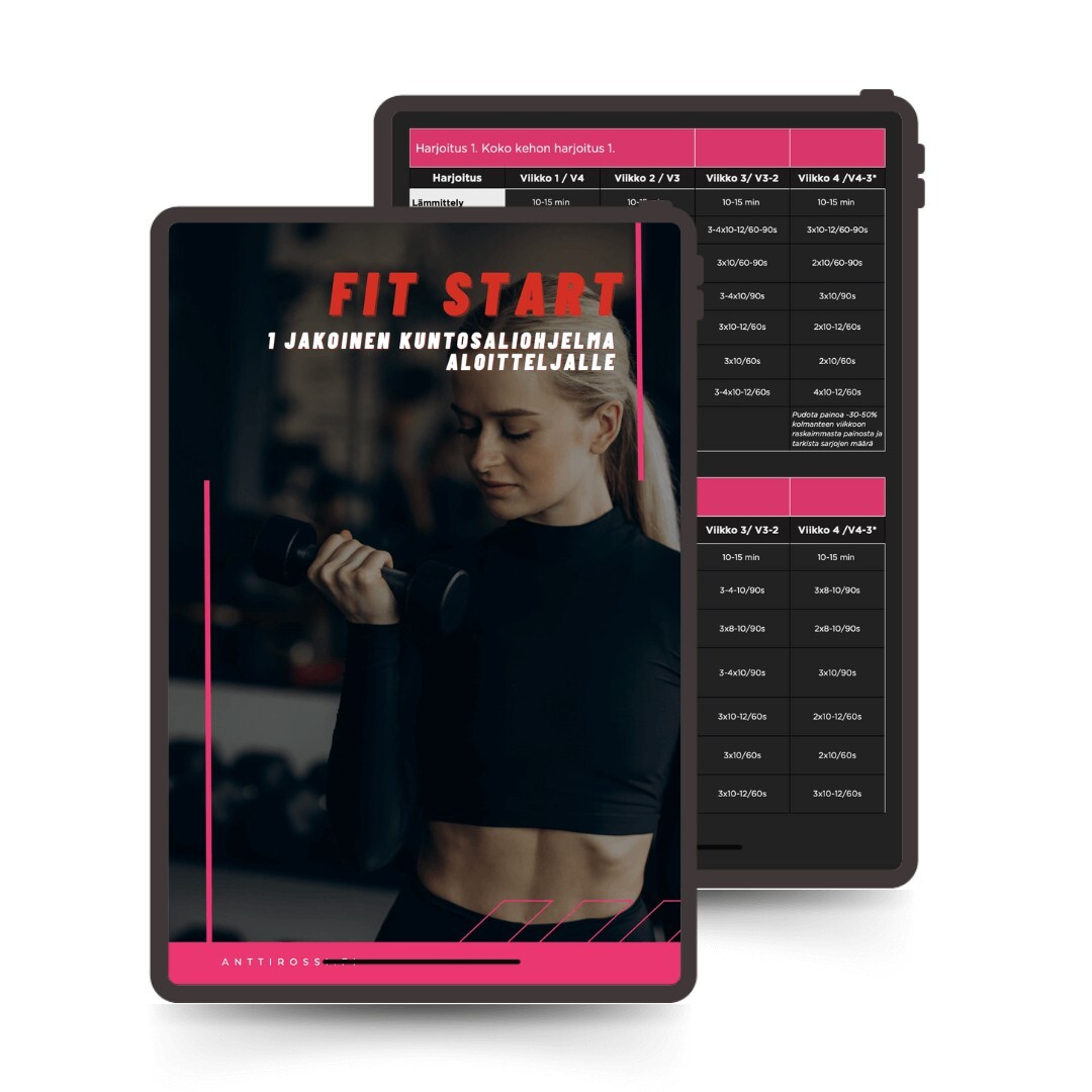 FIT START - 1-jakoinen kuntosaliohjelma aloittelija naiselle