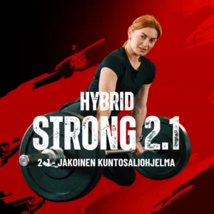 Hybrid Strong - 2+1 jakoinen kuntosaliohjelma kuntosalille.